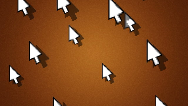 Flying cursors. Looping. Alpha channel is included.