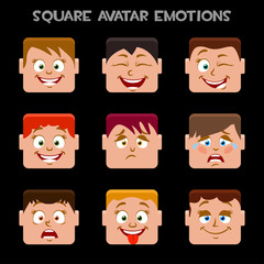 create a square avatar emotions