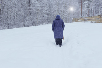 Lonely elderly woman