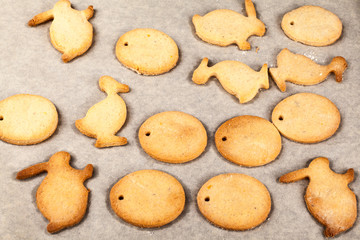 The process of baking cookies at home