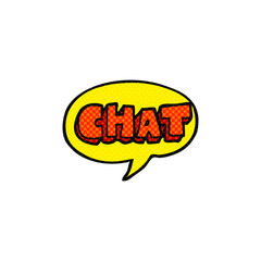 cartoon chat symbol