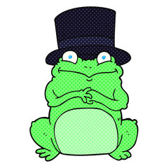 cartoon frog in top hat