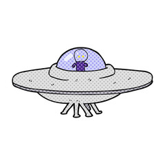 cartoon alien flying saucer