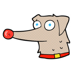 cartoon dog with collar