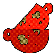 cartoon stack of dirty coffee cups