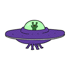 cartoon alien spaceship