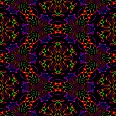 Abstract seamless black red dark pattern for background