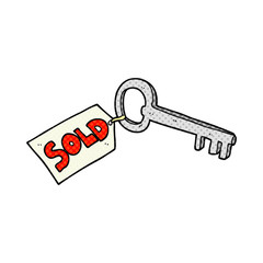 cartoon new house key