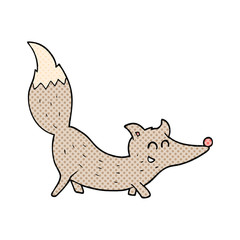 cartoon little wolf
