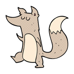 cartoon little wolf