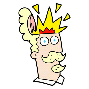 cartoon man with exploding head