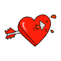 cartoon arrow through heart cartoon
