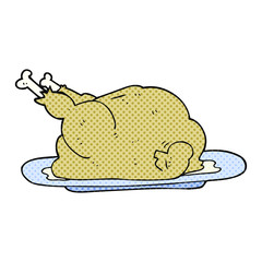 cartoon cooked chicken