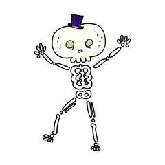 cartoon dancing skeleton