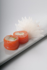 Sushi on the plate