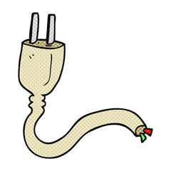cartoon electrical plug