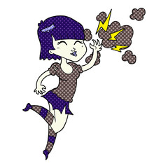 cartoon vampire girl flying
