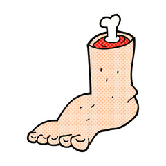 cartoon severed foot