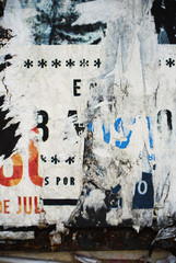 Obraz premium Random background collage paper typography texture on wall