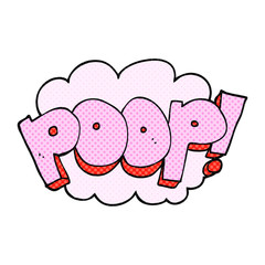 cartoon poop! text