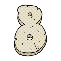 cartoon stone number eight