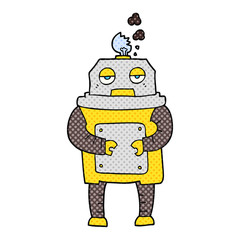 cartoon broken robot