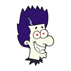 cartoon grinning vampire