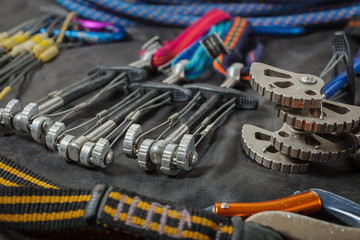 Equipment for mountaineering and rock climbing