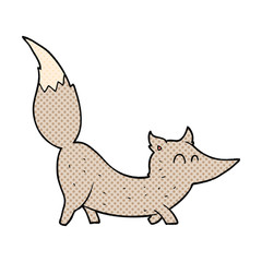 cartoon little wolf