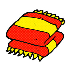 cartoon folded towel