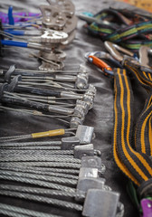 Equipment for mountaineering and rock climbing