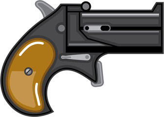 Derringer gun Vector