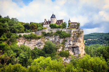 Belcastel - impressive castle over rock  , France
