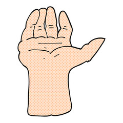 cartoon open hand