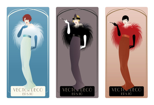 Three women vintage style