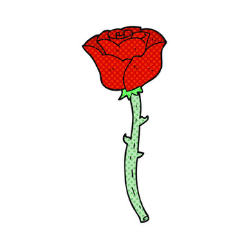 cartoon rose