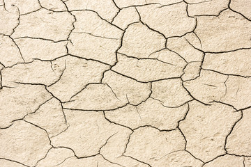 details of a dried cracked seabed