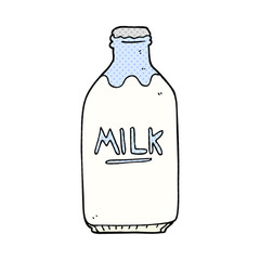 cartoon milk bottle