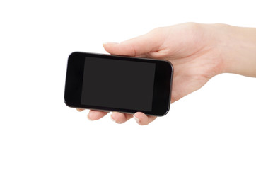 mobile phone in female hand