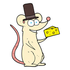 cartoon mouse with cheese