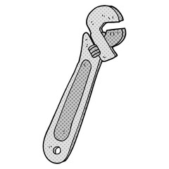 cartoon adjustable spanner