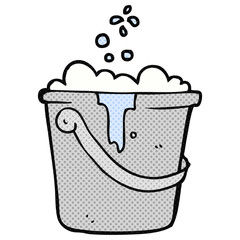 cartoon cleaning bucket