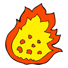 cartoon burning fire