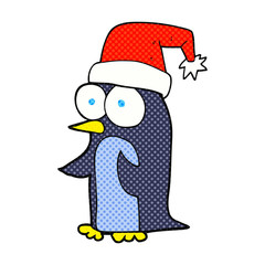 cartoon christmas penguin