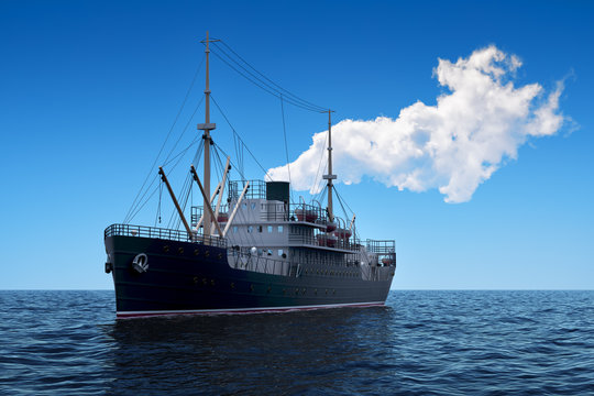 Cargo Ship In The Sea