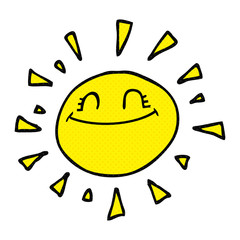 happy cartoon sun