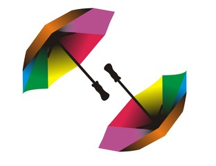 Kolorowe parasole - obrazy, fototapety, plakaty