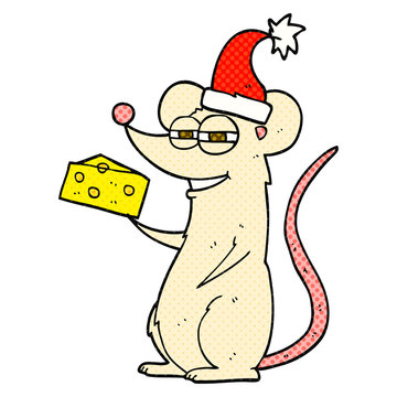 cartoon christmas mouse
