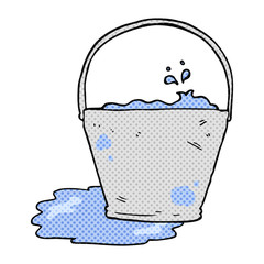 cartoon bucket of water