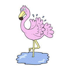cartoon flamingo
